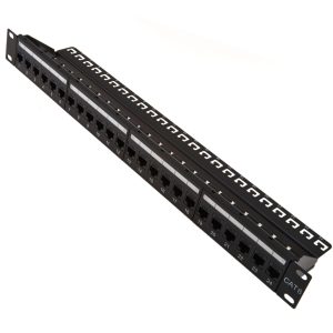 19" 1U 24 way Cat6 Through Coupler Patch Panel, Unshielded
