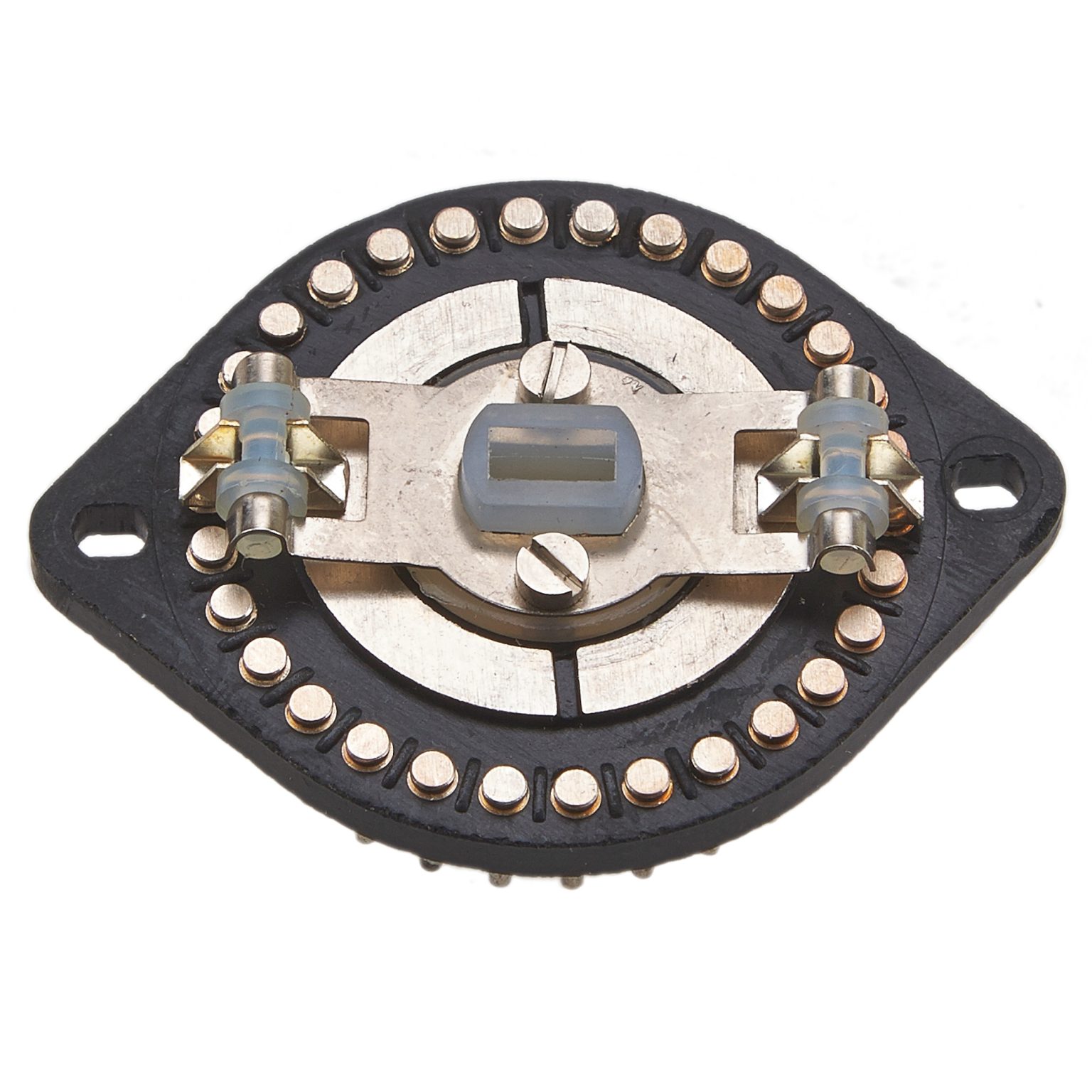 2 Pole, Type 72, Multi-Bank, Rotary Switch, Brass Silver Plated