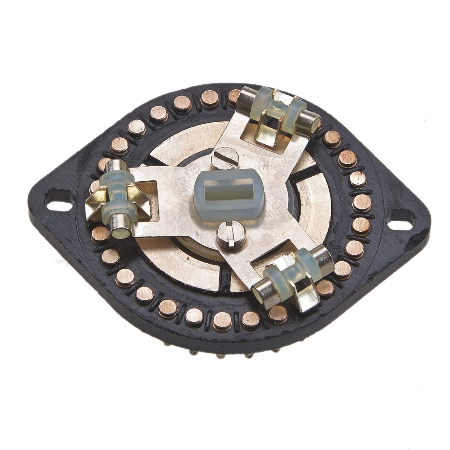 3 Pole, Type 72, Multi-Bank, Rotary Switch, Brass Silver Plated