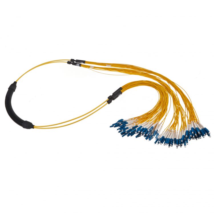 Pre-terminated hydra distribution cable in conduit