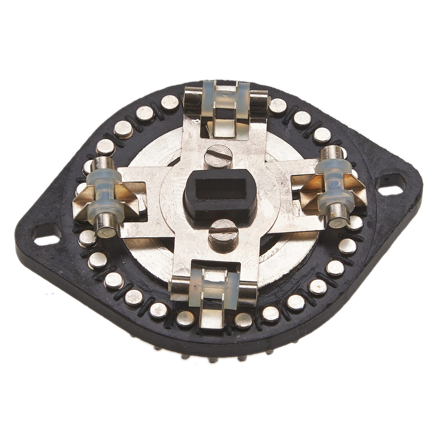 Surplus Stock, 4 Pole, Type 72, bank, Rotary Switch, Brass Silver Plated