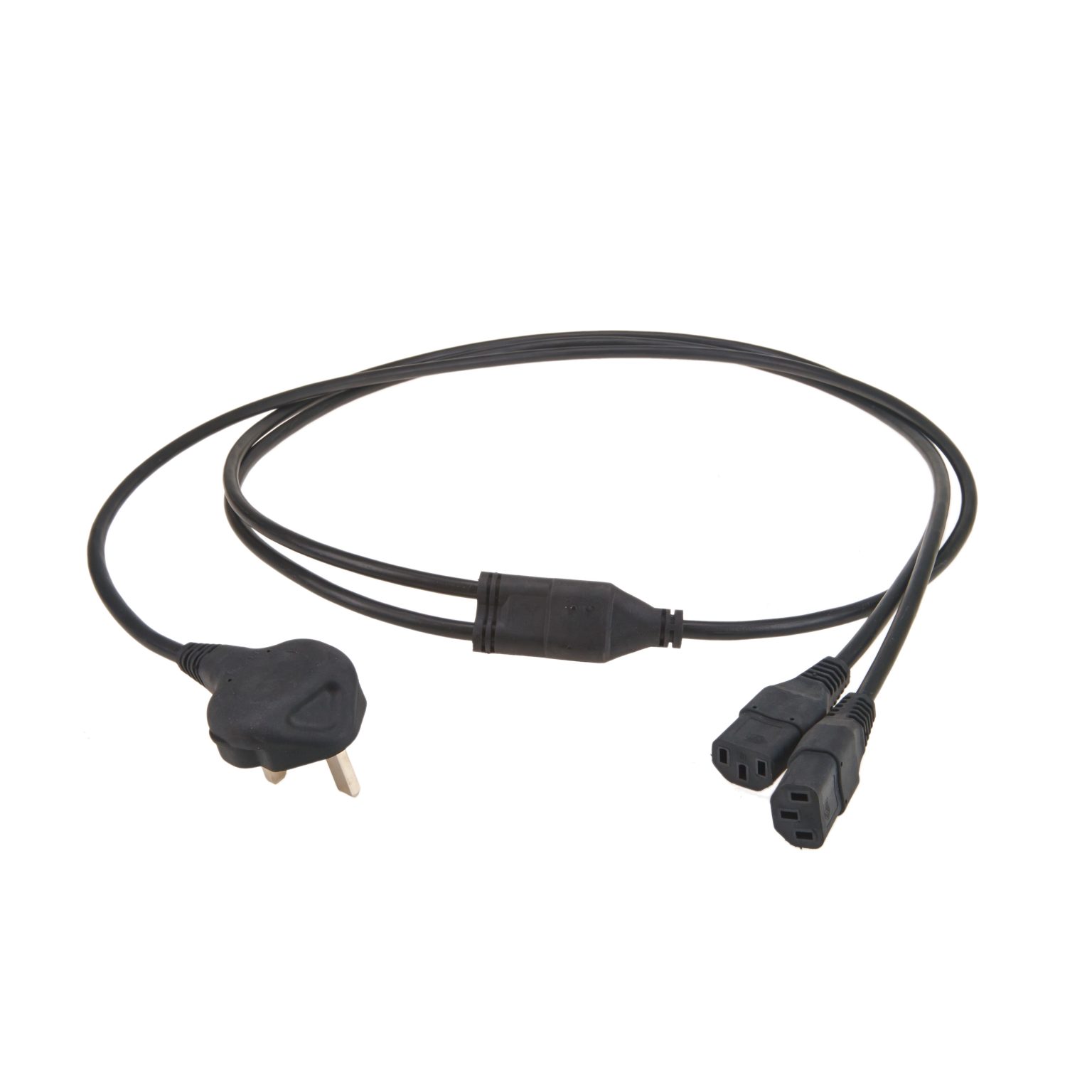 uk plug to C13 y splitter cable