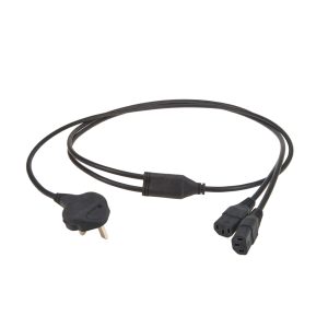 uk plug to C13 y splitter cable