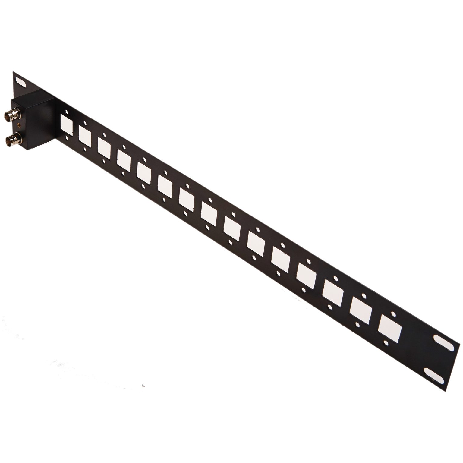 19" 1U 16 way Balun Panel fitted with 1 x BNC Baluns