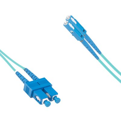 MU-SC Multimode 50/125 OM3 Duplex Aqua