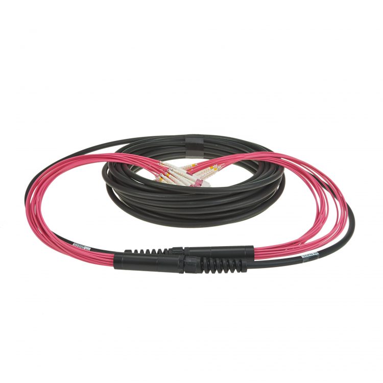 Pre-terminated hydra distribution cable uniboots