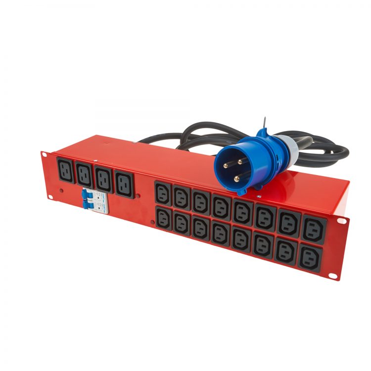PDU 8x C13, 4x C19, 32A commando, red