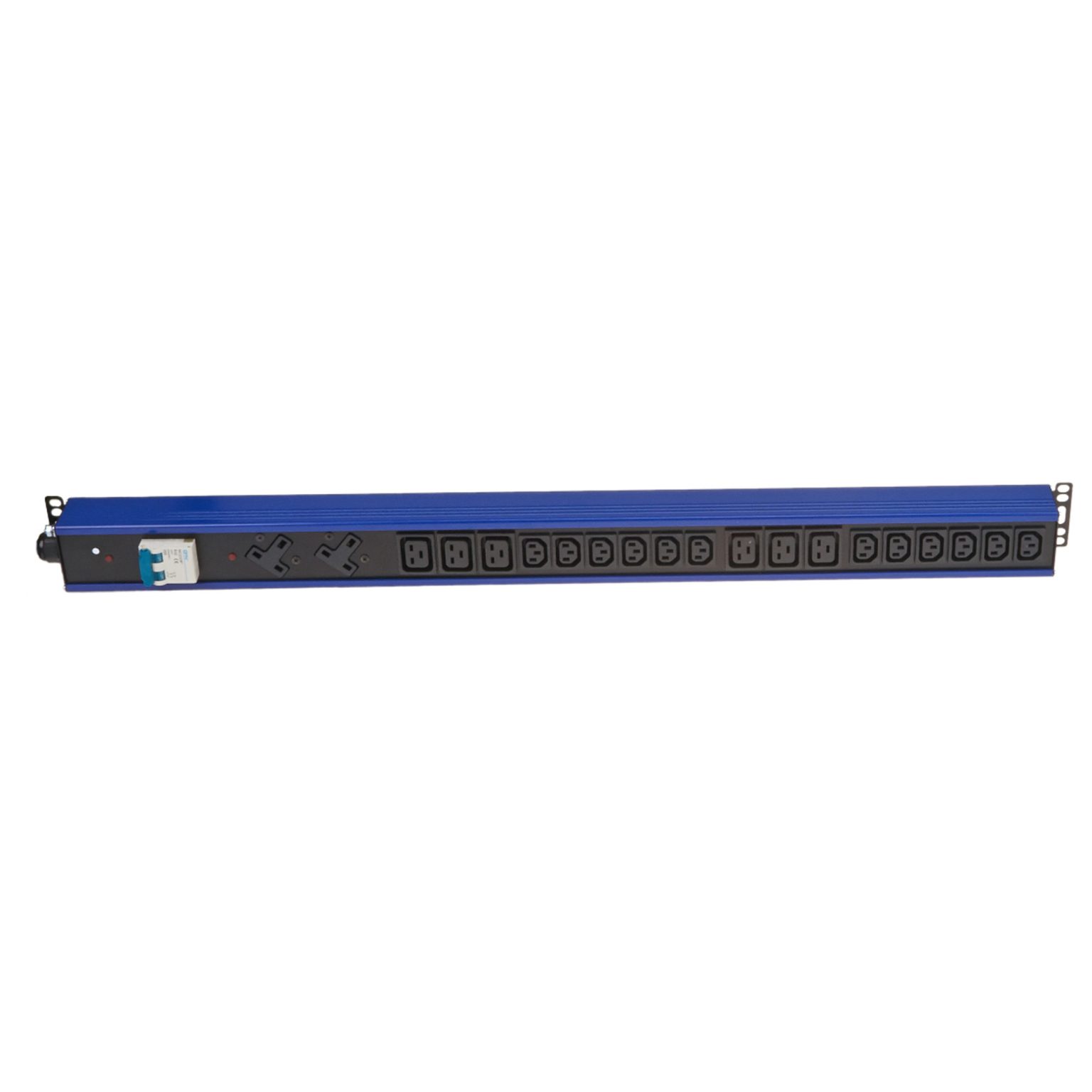 Vertical PDU 2x uk socket 12x C13 6x C19 red