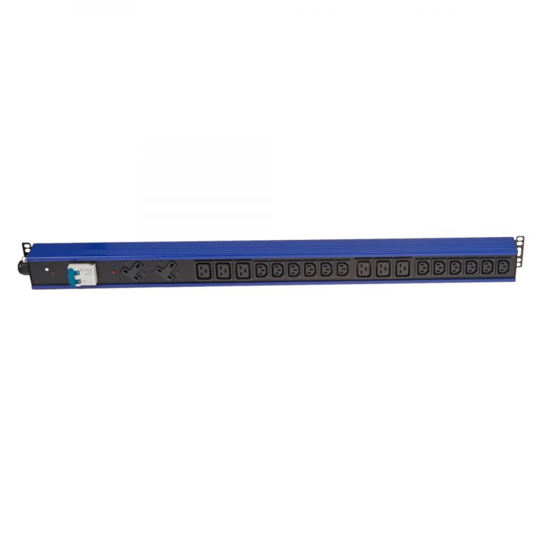 Vertical PDU 2x uk socket 12x C13 6x C19 red