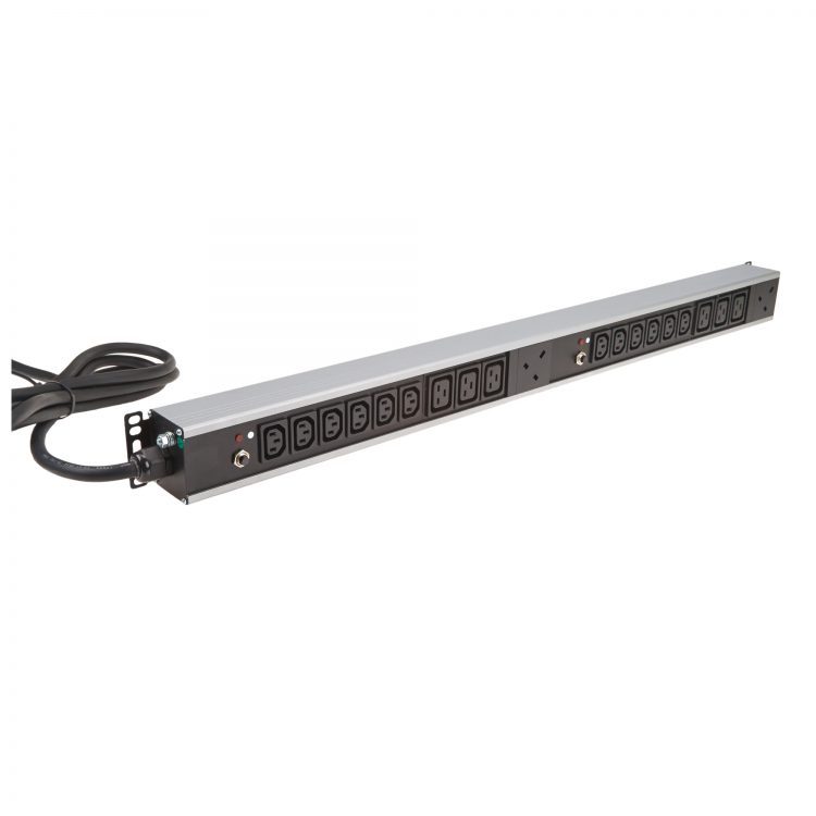 vertical PDU 2x uk socket 12xc13 6xc19 silver switched